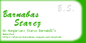 barnabas starcz business card